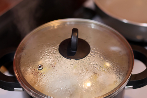 鶏むねの生姜とろみスープ重ね煮工程写真