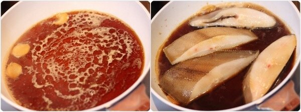 冷凍カラスカレイ（白身魚）の簡単煮付けレシピの工程写真