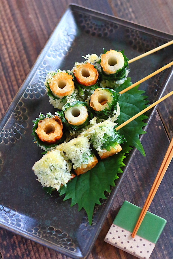 大葉ちくわ串カツレシピ