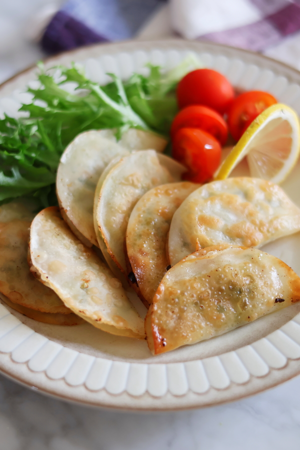 半折りで簡単！ねぎ塩レモン餃子レシピ