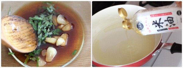 揚げなすのニンニク醤油和えのレシピ（工程写真）