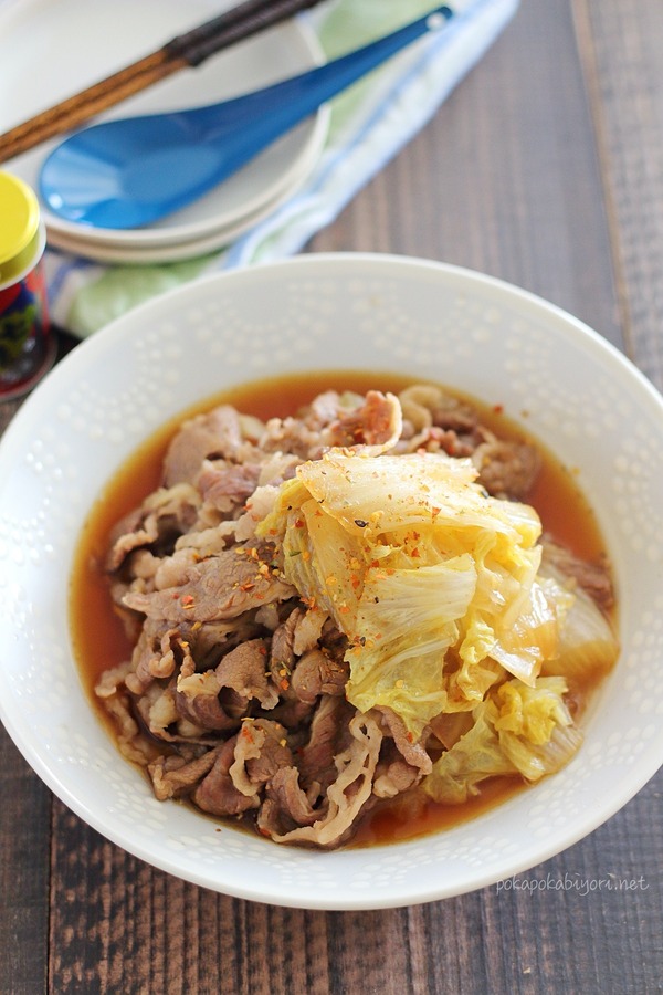 白菜と牛肉のすき煮