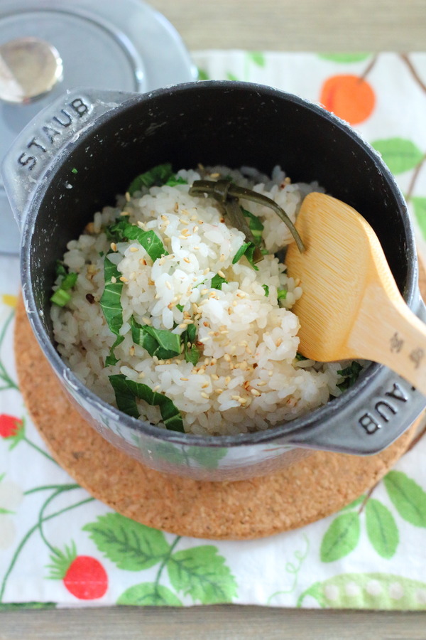 大根やかぶの葉を加熱せずに作る菜飯