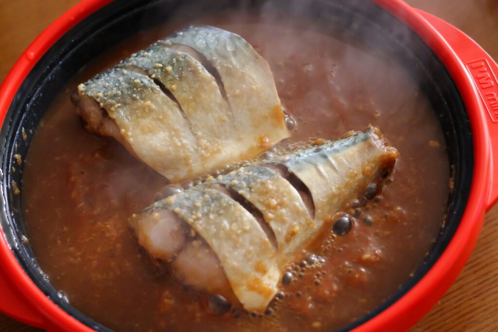 レンジメートプロで作る鯖の味噌煮