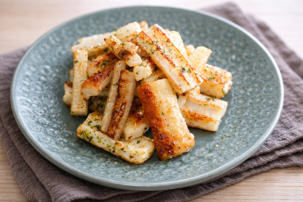 ちくわと大根の焦がしマヨ炒め