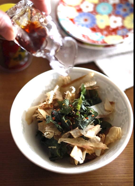 ぬか漬けに七味や牡蠣醤油が合います