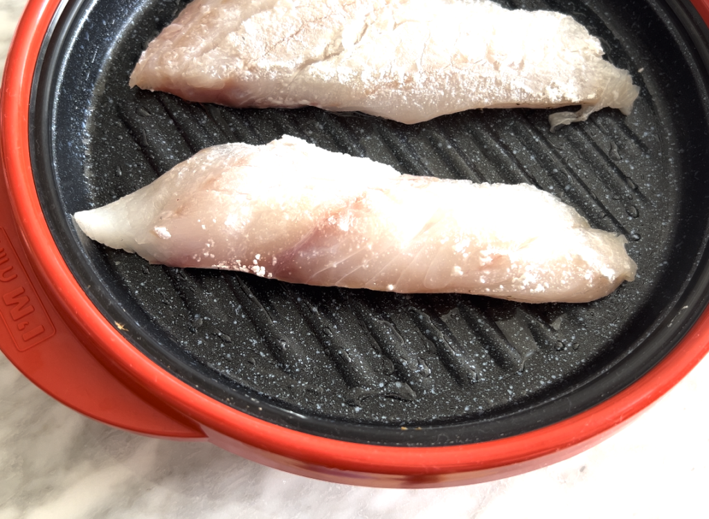 レンジメートプロで片面に焼き色をつける（魚レシピ）