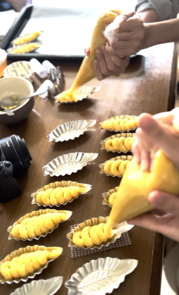 スイートポテトを絞る時の注意点