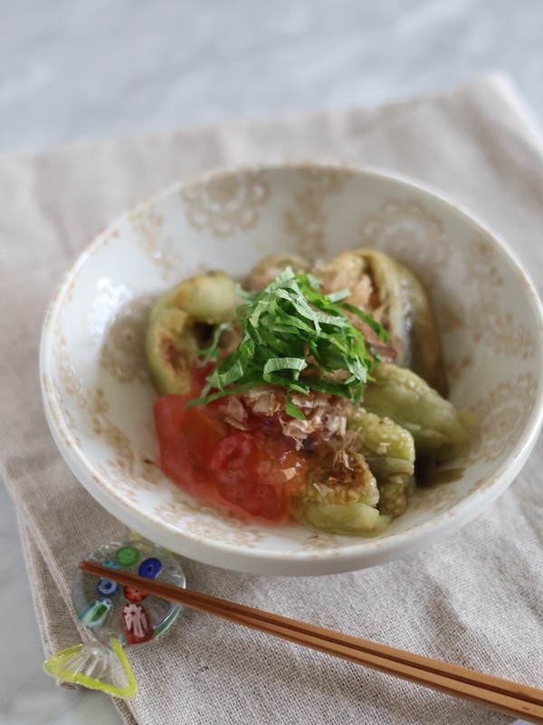 梅肉とおかかの【冷やし焼きなす】