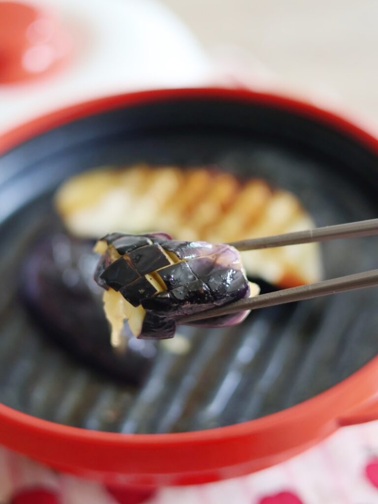 レンジメートプロで作るなすのバター焼き