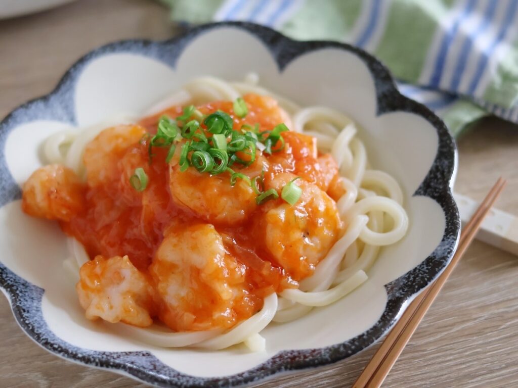 エビチリうどん