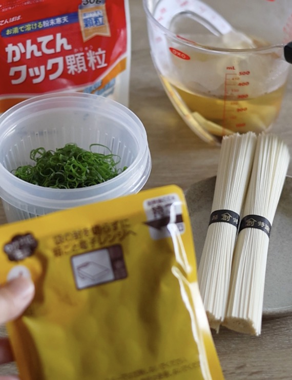 カレーそうめんの材料