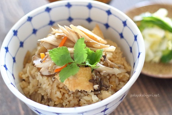 まいたけと鶏肉の炊き込みご飯レシピと詳しい作り方