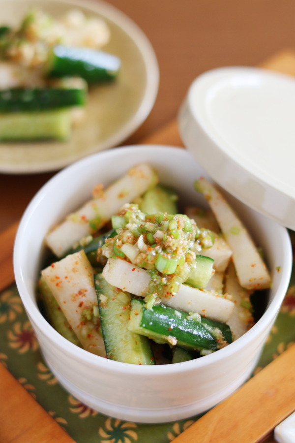 シャキシャキ!大根ときゅうりのやみつき韓国風ピリ辛和え