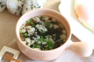 だしで作る即席スープ