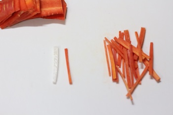 おせち料理の紅白なますの大根と金時にんじんのお勧めの細さ