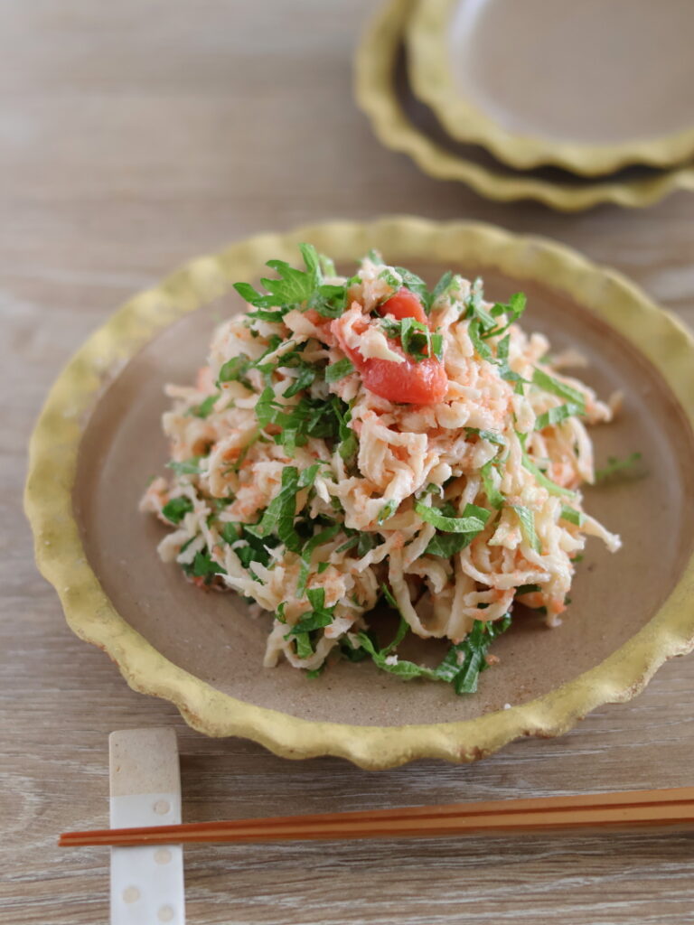 切干大根の明太マヨ和え