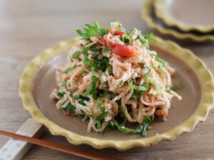 切干大根の明太マヨ和え（火を使わないおつまみレシピ）