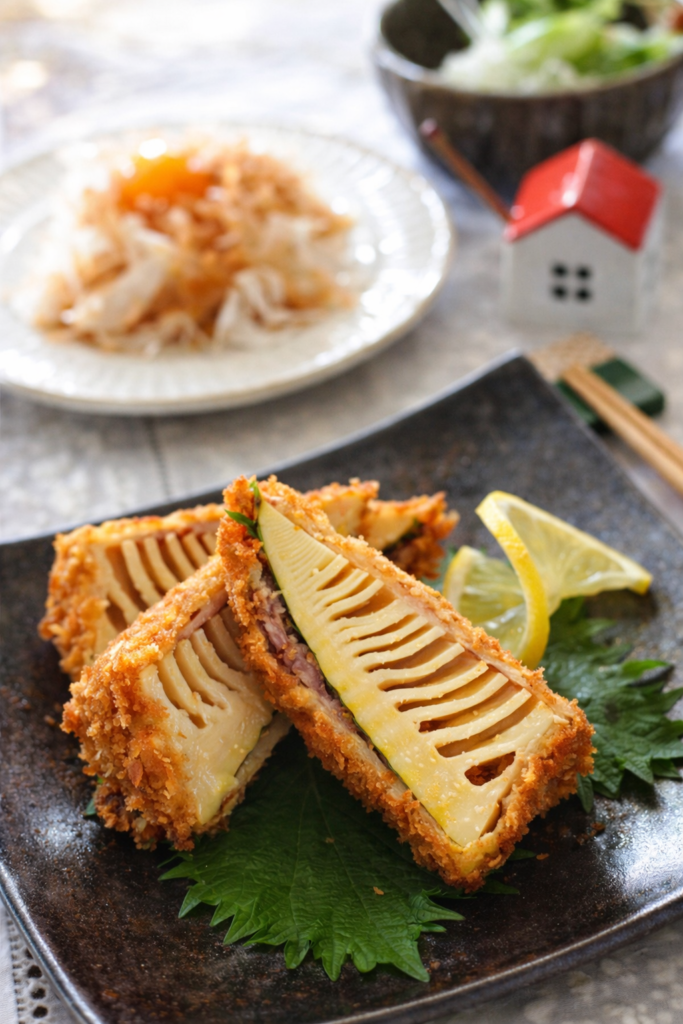たけのこの肉巻きフライ
