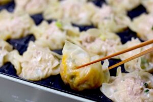 ホットプレートで簡単！包まない豆腐シュウマイのレシピ。たこ焼きプレート活用で時短＆絶品。